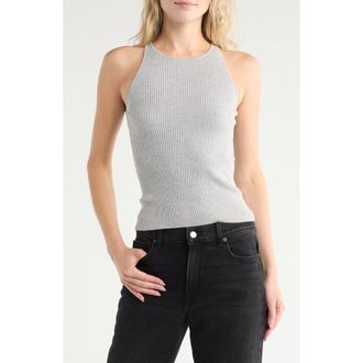 TWP Harbor Ribbed Cashmere Tank in Light Heather Grey at Nordstrom Rack, Size X-Large