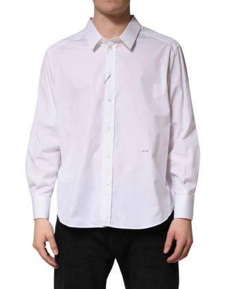 Dolce & Gabbana White SARTORIA Cotton Collared Dress Mens Shirt