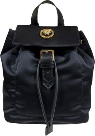 Versace Black Nylon Backpack (Pre-Owned)