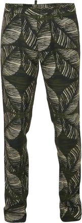 Dsquared2 Broek met tropische print - Groen