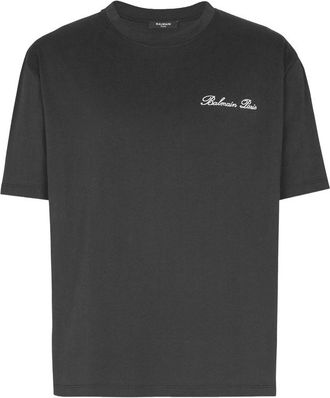 Balmain Embroidered Balmain Signature T-shirt
