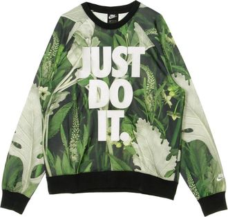 Nike Lichtgewicht Crew Floral Sweatshirt - Heren - Sportshirts - Veelkleurig - L - Katoen - Fitness