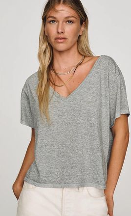 Pilcro V-Neck Cotton Blend Tee