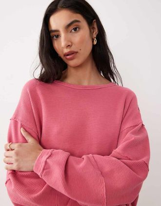 Free People Total Eclipse - Maglietta color ibisco acceso-Rosa