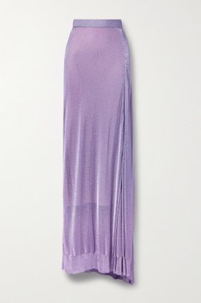 The Row Girela Open-knit Lurex Maxi Skirt - Viola