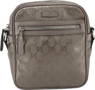 Gucci Zip Gg Imprime Pink Canvas Backpack Bag (Pre-Owned)