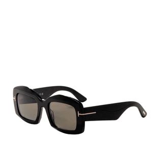 Tom Ford Womens Venetia 53mm Gloss Black Sunglasses FT1218-01A-53