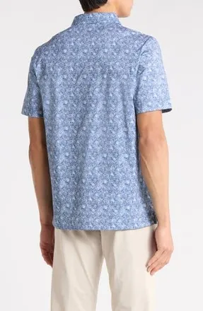 Bugatchi Short Sleeve Polo in Steel at Nordstrom Rack, Size X-Large