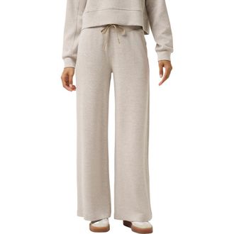 Travis Mathew Skyloft Soft Wide Leg Pants in Heather Savannah Tan at Nordstrom Rack, Size X-Large