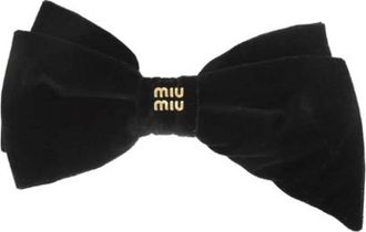 Miu Miu Pre-owned Barrette - Dames - Vintage Accessoires - Zwart - ONE Size - Katoen - Vintage
