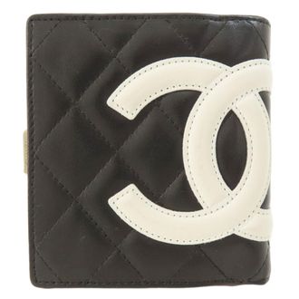 Chanel Black Leather Wallet (Bi-Fold) (Pre-Owned)