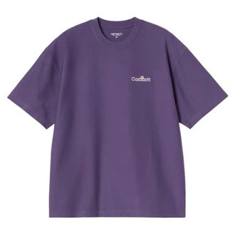 Carhartt Work in Progress Carhartt Wip, T-Shirts, male, Purple, Size: S S/S WIP Label T-Shirt