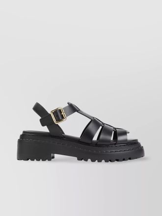 Prada leather flatform sandals