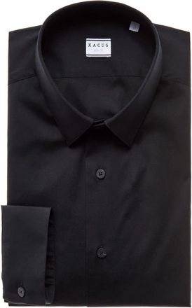 Xacus Formal Shirts - Heren - Zakelijke Overhemden - Zwart - 3XL - Katoen - Overhemden