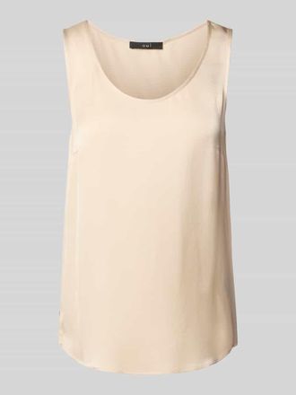 Oui Top mit Rundhalsausschnitt in Beige, Gr&ouml;&szlig;e 44
