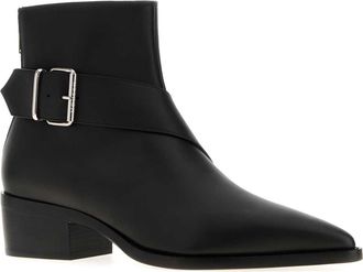 Alexander McQueen Mens Heron Boot Black Calf Skin