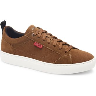 BOSS Morrie Tennis Sneaker in Medium Brown at Nordstrom Rack, Size 8Us / 7Uk
