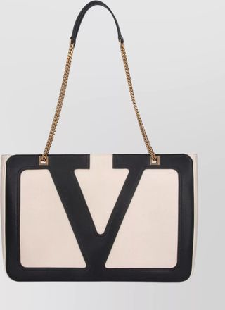 Valentino Garavani chain strap shopper featuring external pocket