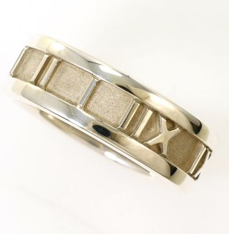 Tiffany & Co. Atlas Silver 925 Band Ring (Pre-Owned)