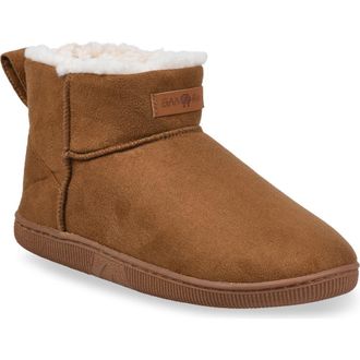 GaaHuu Faux Shearling Lined Bootie Slipper in Camel at Nordstrom Rack, Size Medium