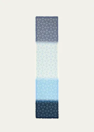 Loewe Anagram Wool Silk Scarf