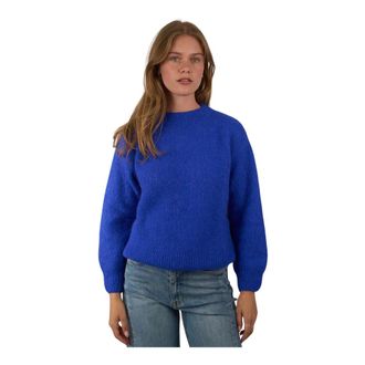 Dixie Dames, Truien, Blauw, Maat: S Wol