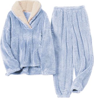 Generic Pyjamas For Women Set And Winter Womens Cardigan Flannel Pajama And Pajamas Mens Suit Autumn Women Suits Sets Pj Sets For Woman Cute Women Silk Pajama