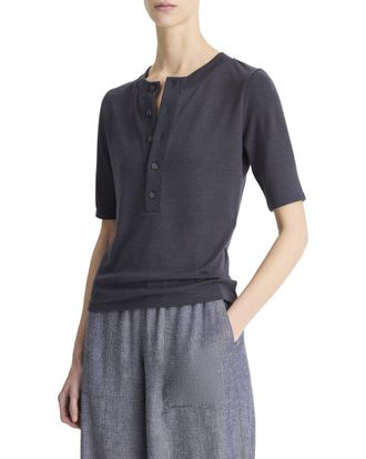 Vince Elbow Sleeve Henley