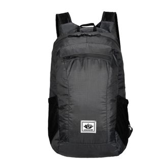 Generic Thin Backpack Colorful Folding Bag Outdoor Backpack Large Capacity Lightweight Printed Travel Sports Backpack Backpack with Tackle Boxes (Black, One S