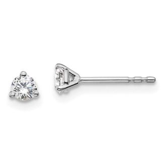 Diamond2Deal 14k Gold 1/4 ct Round Lab Grown Diamond Stud Earrings VS Clarity, D-E Color