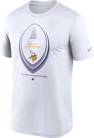 Nike Minnesota Vikings Legend Icon Nike Mens Dri-FIT NFL T-Shirt in White | NKGK10A9M-NDB