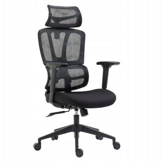 OEM Silla Giratoria Ergon&oacute;mica Negra Para Estudio Y Oficina Con Respaldo Furnitex