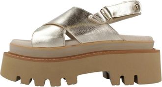 Yellow Sandalia Plataforma - Dames - Sandalen - Geel - 39 EU - Denim - Schoenen