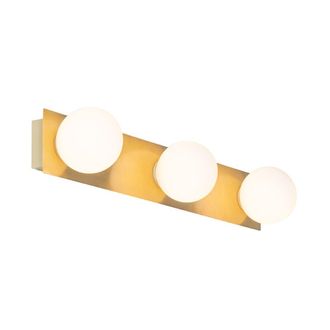 QAZQA Aplique moderno dorado 48 cm ip44 3 luces