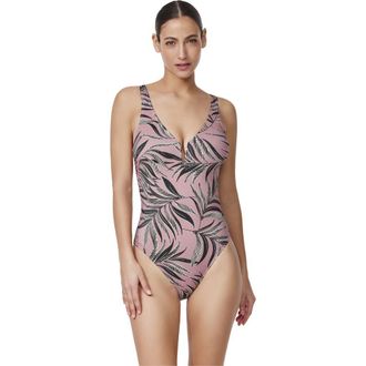 Gottex La Palm U-Wire One Piece in Dusk-Pink at Nordstrom, Size 14