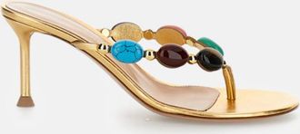 Gianvito Rossi Golden Leather Heels