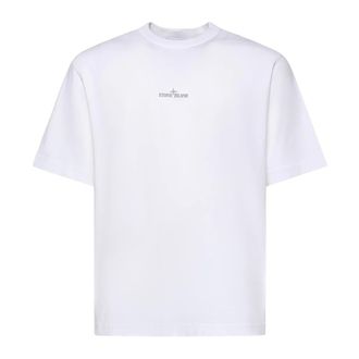 Stone Island T-Shirts, male, White, Size: 2XL SS T-Shirt
