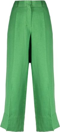 Max Mara Linen Cropped Trousers