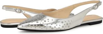 Nine West Beamz Womens Flat Shoes Silver : 8.5 M, Leather