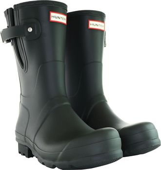 Hunter Side Adjustable Mens Green Wellington Boots