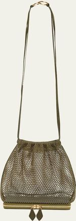 Alaia Le Pochon Fishnet Crossbody Bag