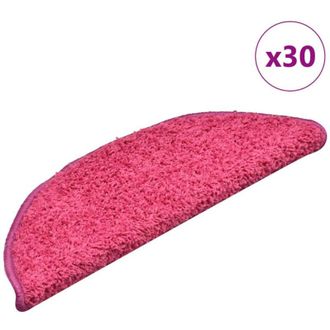 vidaXL Vidaxl - Tappetini per scale 30 pz 56x17x3 cm rosa semicircolari