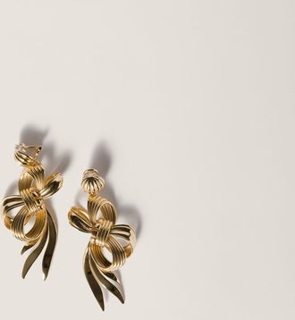 Miu Miu Metal bow earrings