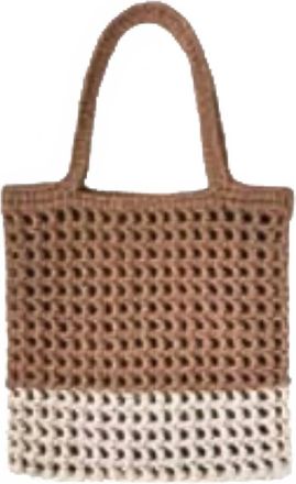 Binge Knitting Womens Maxi Beach Tote Bag In Sandy