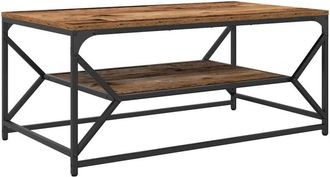 vidaXL Vidaxl - Coffee Table Old wood 90 x 50 x 40 cm Engineered wood and steel