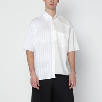 Maison Margiela Two-tone cotton poplin shirt
