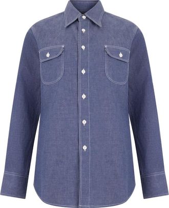 Moorer Denim Overhemd met Lange Mouwen - Dames - Spijkeroverhemden - Blauw - S - Denim - Overhemden