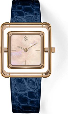 Vanna Umbra Aurora Pearl Watch in Pearl-Rose Gold-Blue at Nordstrom