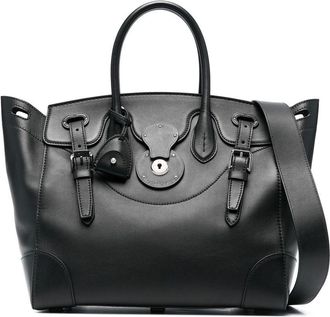 Ralph Lauren Collection embossed-logo detail tote bag - women - Leather - One Size - Black