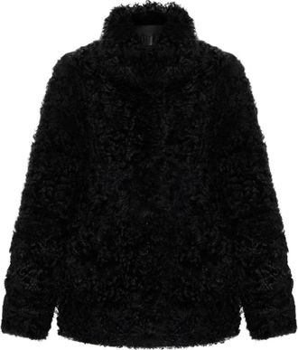 By Malene Birger Adeline Reversible Shearling Jacket - Dames - Jassen - Zwart - M - Leer - Jassen